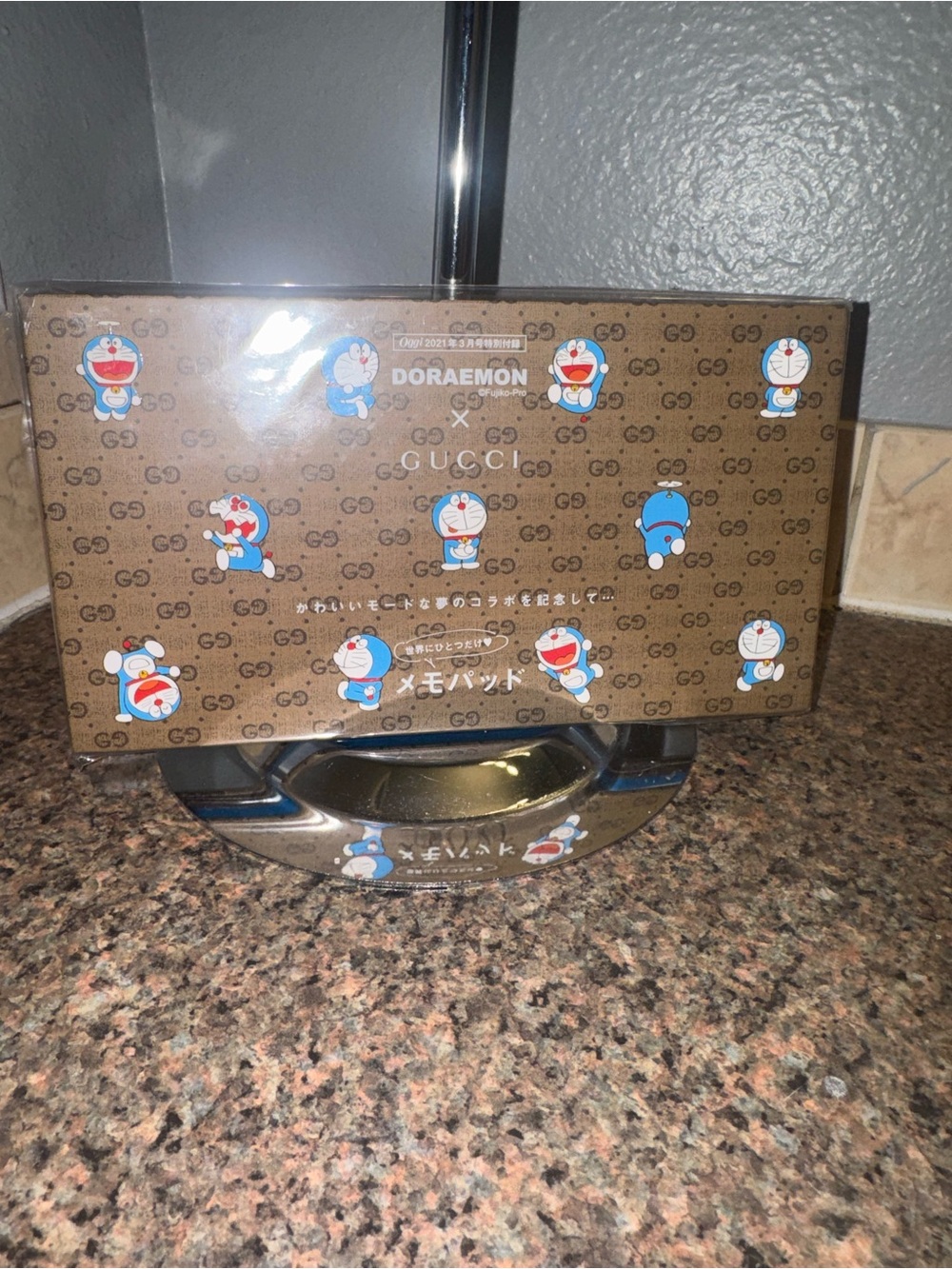 Gucci Brown GG Monogram Doraemon Collaboration Notepad